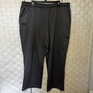Under Armour Fleece Pants Gray Loose Fit‎ Athletic Training 2XL